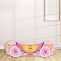 Pat pentru copii Trasura Cenusareasa Alb, 2-12 ani, 160x80 cm - 2