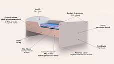 Pat pentru copii Unicorn varianta 2, 2-6 ani, 130x60 cm