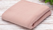 Paturica bebe New Baby 70x100 cm din muselina pink