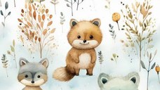 Paturica de iarna bumbac Animale, Little Amy, 90 x 70 cm