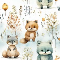 Paturica de iarna bumbac Animale, Little Amy, 90 x 70 cm - 1