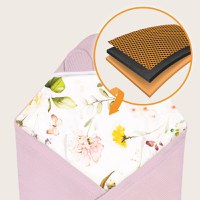 Paturica de infasat Lionelo pentru scoica auto si carucior 90x90 cm roz - 3