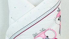 Paturica de infasat multifunctionala standard 80x80 cm Pink Owls New1