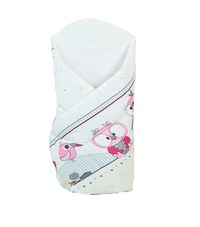 Paturica de infasat multifunctionala standard 80x80 cm Pink Owls New1 - 2