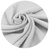 Paturica de infasat Qmini Gray, din muselina dubla, inchidere cu panglica, 75x75 cm - 4