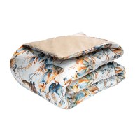 Paturica din catifea neteda si bumbac, 100 x 75 cm, Little Amy, Vulpea Bej - 1