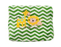 Paturica din microfibra 80x100 cm model Green Zig Zag - 2