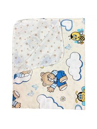 Paturica din panza de bumbac Junior 118x148 cm ursi cu albine crem - 1