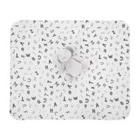 Paturica moale cu jucarie din plus Nappy Elefant Grey 90 x 75 cm 0 luni+ - 2