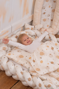 Paturica pentru copii Nature Bambus by Amy cu doua fete 100x70cm + Cadou Rucsacel Padure - 1