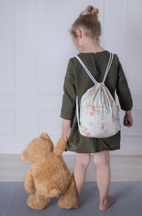 Paturica pentru copii Nature Bambus by Amy cu doua fete 100x70cm + Cadou Rucsacel Padure - 3