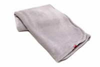 Paturica pufoasa de plus gri KidsDecor din polyester 75x75 cm - 1