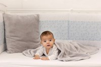 Paturica pufoasa de plus gri KidsDecor din polyester 75x75 cm - 4