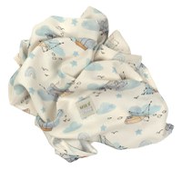 Paturica usoara pentru copii Nature Bamboo by Amy din bambus Nori Calatori 75x75cm - 2