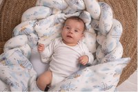 Paturica usoara pentru copii Nature Bamboo by Amy din bambus Nori Calatori 75x75cm - 1