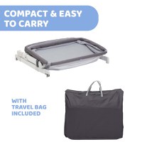 Patut atasabil Chicco Next2Me PopUp Atmoshpere gri cu picioare pliabile, laterala culisanta, reglabil pe inaltime, geanta de transport, husa detasabila si lavabila - 7