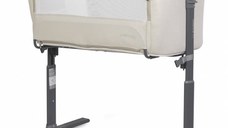 Patut Co-Sleeper 2 in 1 pentru copii Colibro Nap Bassinet, cu saltea inclusa, inaltime reglabila pe 9 nivele si unghi de inclinare de 30 de grade, dimensiuni 90 x 58 cm, Taupe