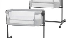 Patut Co Sleeper Kinderkraft Bedside Neste Up 2 gri deschis