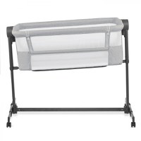Patut Co Sleeper Kinderkraft Bedside Neste Up 2 gri deschis - 3