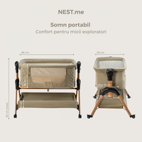 Patut co-sleeper Onino Nest.me Misty taupe - 6