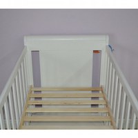 Patut copii din lemn Mira 120x60 cm alb cu sertar - 4