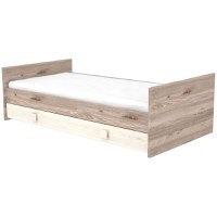 Patut copii transformabil din lemn cu sertar Sofia 140x70 cm crem nisip - 3