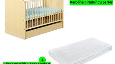 Patut Cu Sertar Klups Karolina II Natur + Saltea 12
