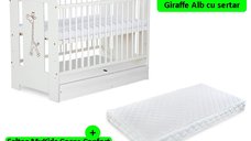 Patut cu sertar Klups Safari Giraffe alb + saltea 12