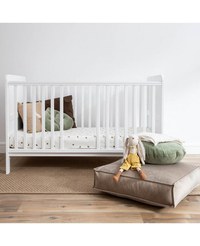 Patut din lemn masiv transformabil pentru bebe si junior Clasic Alb 140 x 70 cm - 3