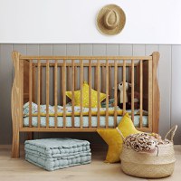 Patut din lemn masiv transformabil pentru bebe si junior Noble Vintage 140 x 70 cm - 5