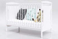 Patut din lemn pentru copii, Nichiduta Anya Whie, cu somiera reglabila pe 3 inaltimi distincte, dimensiune exterioara 125 x 65 cm - 3