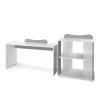 Patut modular multifunctional 5 configurari diferite 190 x 72 cm Multi White Stone Grey - 1