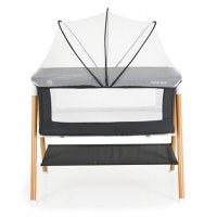 Patut pentru bebelusi Moni Kalinihta Premium Black 90x53x74 cm, cu suport pentru accesorii,plasa insecte si saltea inclusa, recomandat de la nastere pana la o greutate de maxim 11 kg - 6