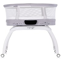 Patut pentru copii Chipolino Sogno 2 in 1 grey cu leganare si cantar integrat - 1