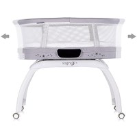 Patut pentru copii Chipolino Sogno 2 in 1 grey cu leganare si cantar integrat - 4
