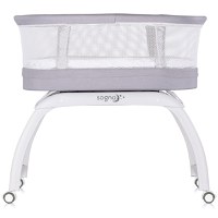Patut pentru copii Chipolino Sogno 2 in 1 grey cu leganare si cantar integrat - 5