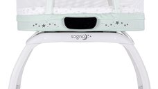 Patut pentru copii Chipolino Sogno 2 in 1 pastel green cu leganare si cantar integrat
