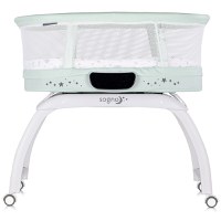 Patut pentru copii Chipolino Sogno 2 in 1 pastel green cu leganare si cantar integrat - 1