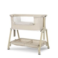 Patut pentru copii Lorelli Layla Beige 2 in 1 Co Sleeper, cu latura pliabila, reglabil pe inaltime, sistem anti-reflux - 2