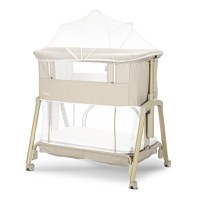 Patut pentru copii Lorelli Layla Beige 2 in 1 Co Sleeper, cu latura pliabila, reglabil pe inaltime, sistem anti-reflux - 4