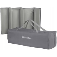 Patut pliabil cu un nivel pentru copii Ricokids,pliere compacta,usa de acces cu fermoar,roti cu frane,husa transport si saltea pliabila incluse Gri deschis - 4