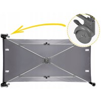 Patut pliabil cu un nivel pentru copii Ricokids,pliere compacta,usa de acces cu fermoar,roti cu frane,husa transport si saltea pliabila incluse Gri deschis - 5
