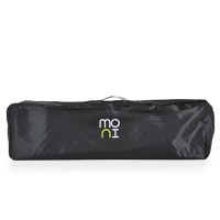 Patut pliabil de calatorie 2in1 Moni Sleepy New Grey 120x60cm cu 2 nivele,roti cu blocare,usa de acces cu fermoar,laterala cu plasa de ventilatie,pliabil compact,saltea pliabila,bara cu jucarii,saltea de infasat si geanta - 4