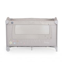 Patut pliabil de calatorie 2in1 Moni Sleepy New Grey 120x60cm cu 2 nivele,roti cu blocare,usa de acces cu fermoar,laterala cu plasa de ventilatie,pliabil compact,saltea pliabila,bara cu jucarii,saltea de infasat si geanta - 8