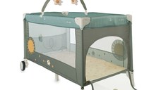 Patut pliabil Jane One Level Botanic cu roti, arcada cu jucarii, geanta de transport, un nivel