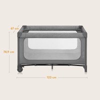 Patut pliabil Lionelo Jasmin Easy Fold gri - 1