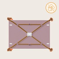 Patut pliabil, Lionelo, Laura, 102 x 74 cm, Cu doua nivele, Functie de tarc, Cu roti, Include salteluta si geanta de transport, Pereti din plasa, Deschidere laterala, Pana la 15 kg, 0 luni +, Roz - 5