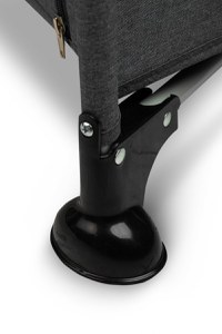 Patut pliabil pentru copii Caretero Basic Graphite cu un nivel,fereastra acces cu fermoar, saltea pliabila 120x690 cm si geanta transport incluse, greutate admisa 15 kg, dimensiune 125x66x75.5 cm - 3