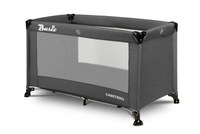 Patut pliabil pentru copii Caretero Basic Graphite cu un nivel,fereastra acces cu fermoar, saltea pliabila 120x690 cm si geanta transport incluse, greutate admisa 15 kg, dimensiune 125x66x75.5 cm - 5