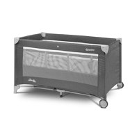 Patut pliabil pentru copii cu doua nivele,roti,fereastra cu fermoar,saltea pliabila si geanta transport incluse Caretero Basic Plus Graphite - 3